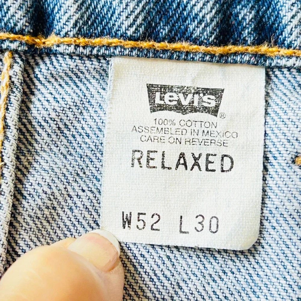 Levi's 540 Relaxed Fit Jeans‎ Men's W52 L30 Light Wash Denim Pants Brown Tab